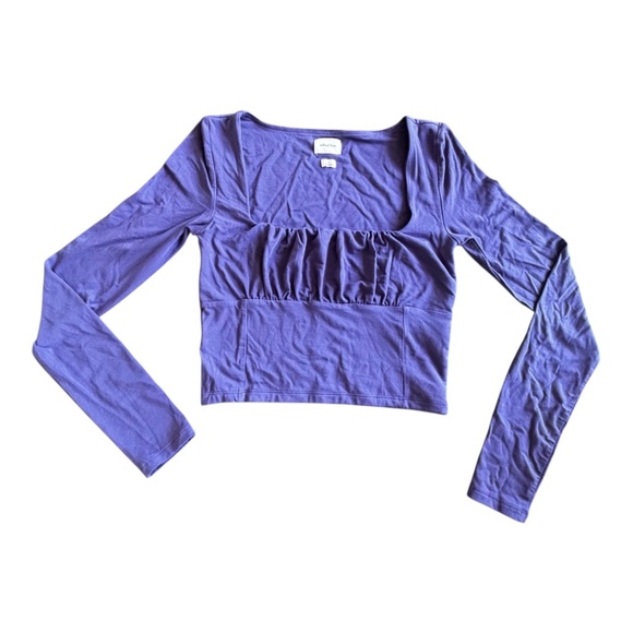 Aritzia Wilfred Free Orbit Corset Top Size Small Deep Violet - Picture 2 of 5